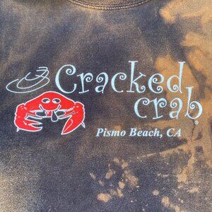 Hanes Cracked Crab Pismo Beach California Bleach Custom Tee Shirt Size S